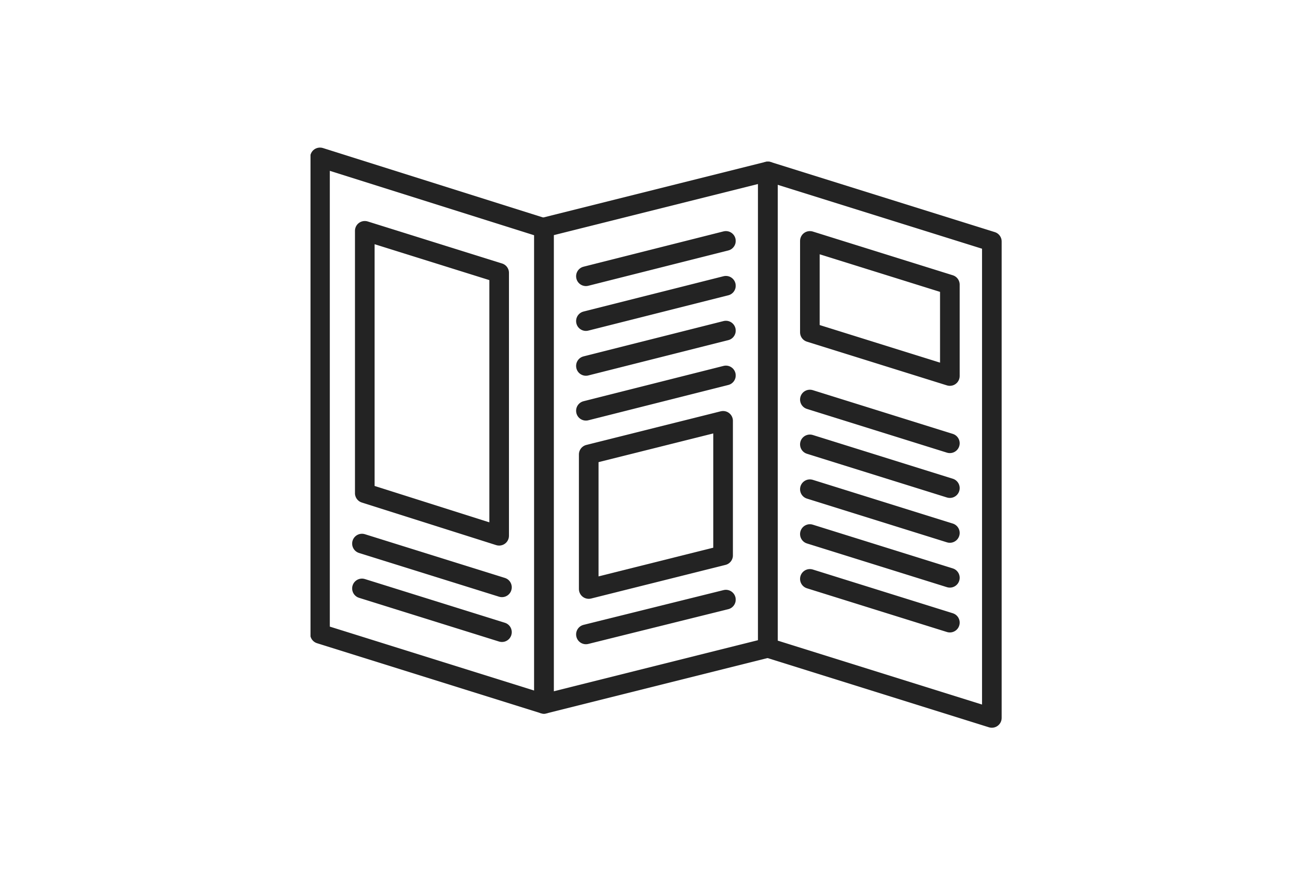 Unfolded brochure
