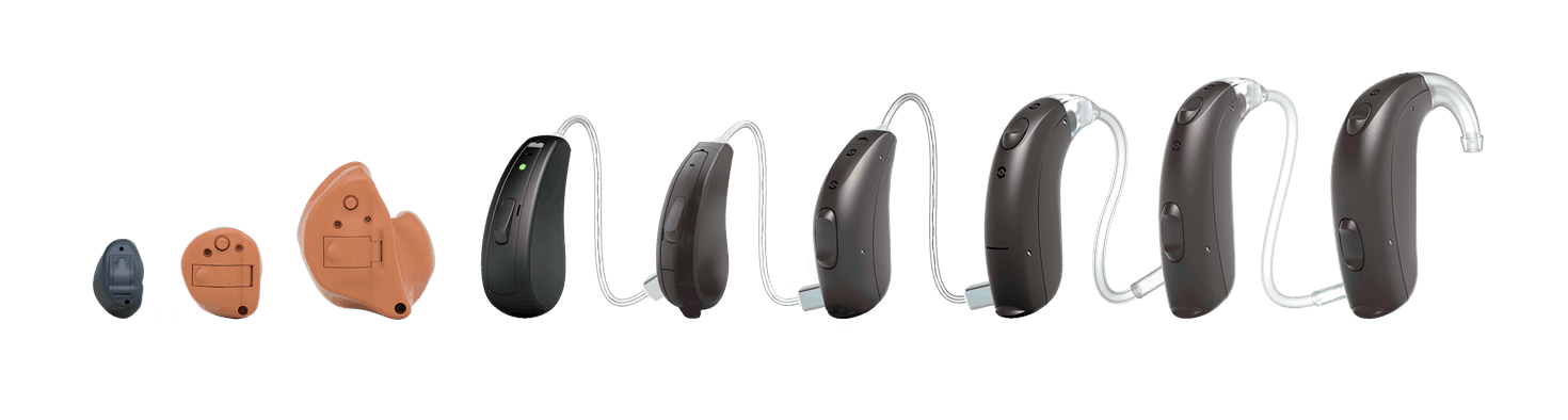 Complete range of hearing aid products
