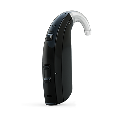 ReSound Key Super Power BTE 98, muovikoukku, musta
